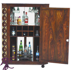 Solid Wood Corner Bar Cabinet