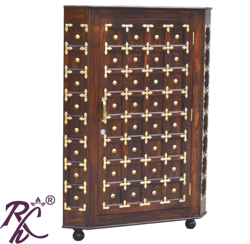 Solid Wood Corner Bar Cabinet