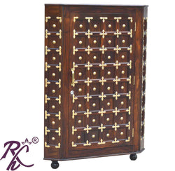 Solid Wood Corner Bar Cabinet