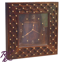 Solid Wood Jiksa Jali Design Wall Clock Small