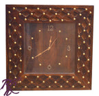 Solid Wood Jiksa Jali Design Wall Clock Small