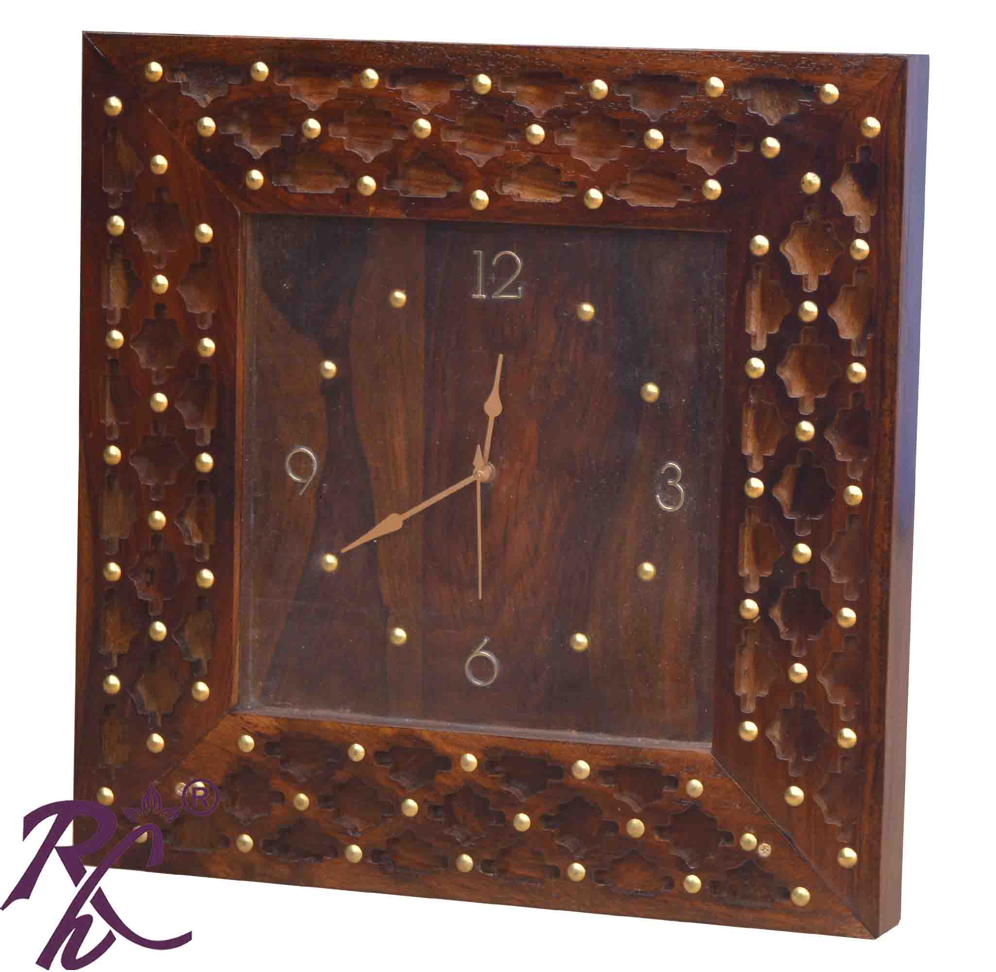 Solid Wood Jiksa Jali Design Wall Clock Small