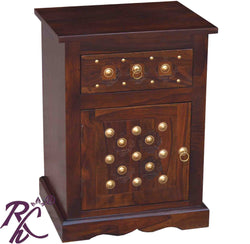 Solid Wooden Wood Bakhra Design Bed Side Table