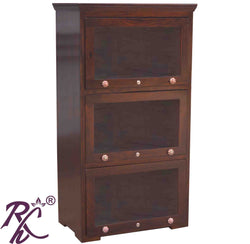 Solid Wood Glass Door Bookcase