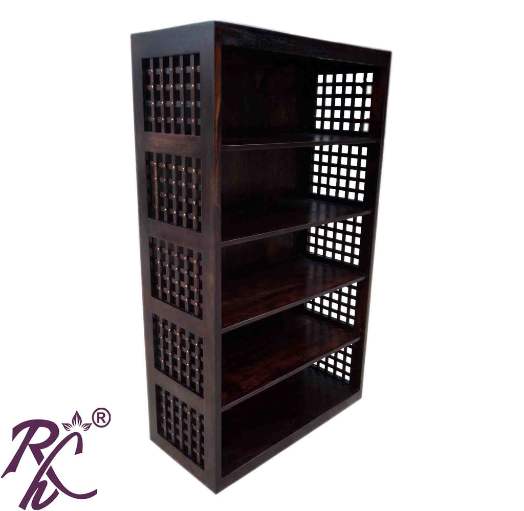 Solid Wood Wooden Jali Book Shelf