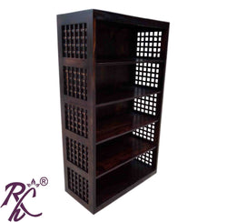Solid Wood Wooden Jali Book Shelf
