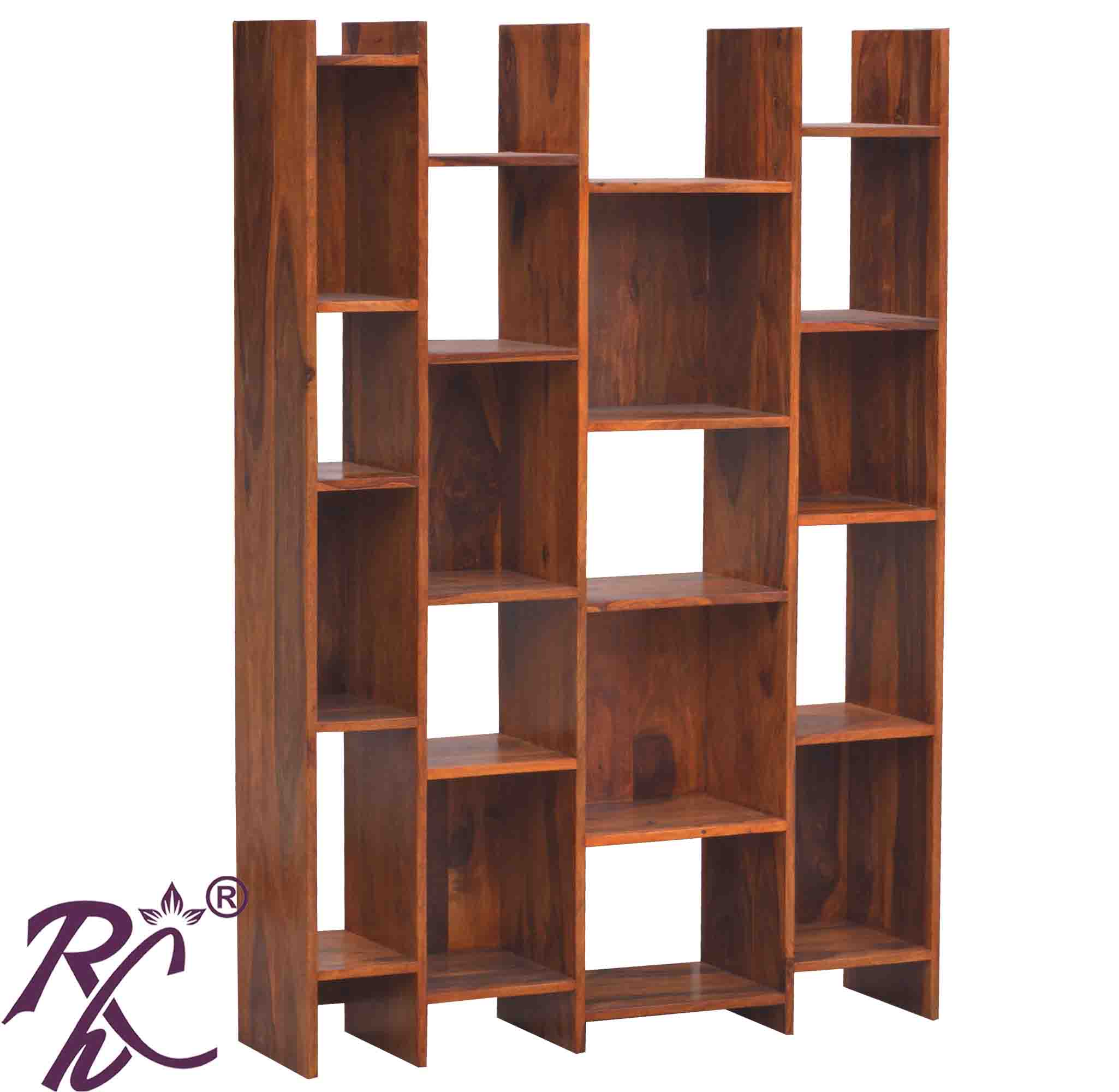 Solid Wood Open Book Shelf Large - RAJ HANDICRAFT