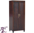 Solid Wood Diamond Design Large Cabinet and Wardrobe 2 Doors