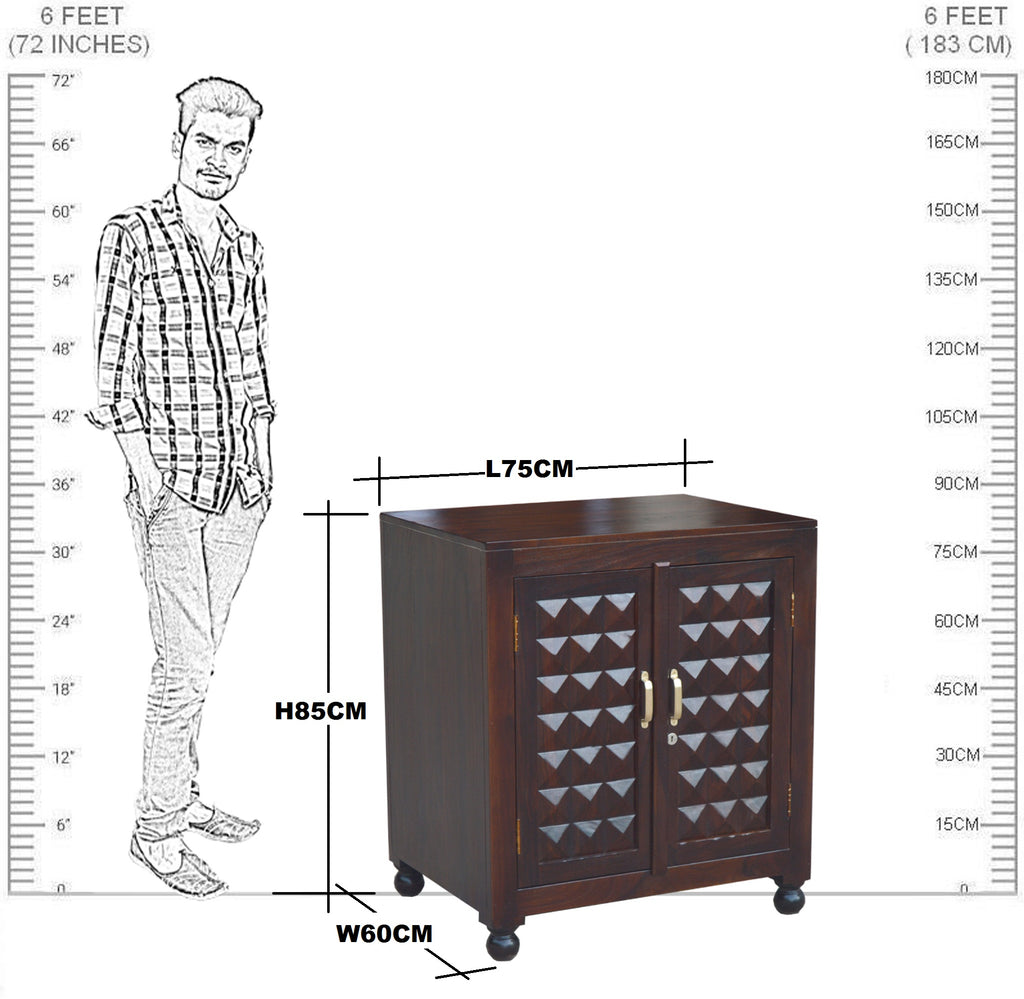 solid wood diamond design small cabinet and wardrobe
