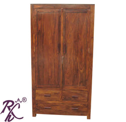 Wooden 2 Doors 3 Drawers Cabinet & Wardrobe