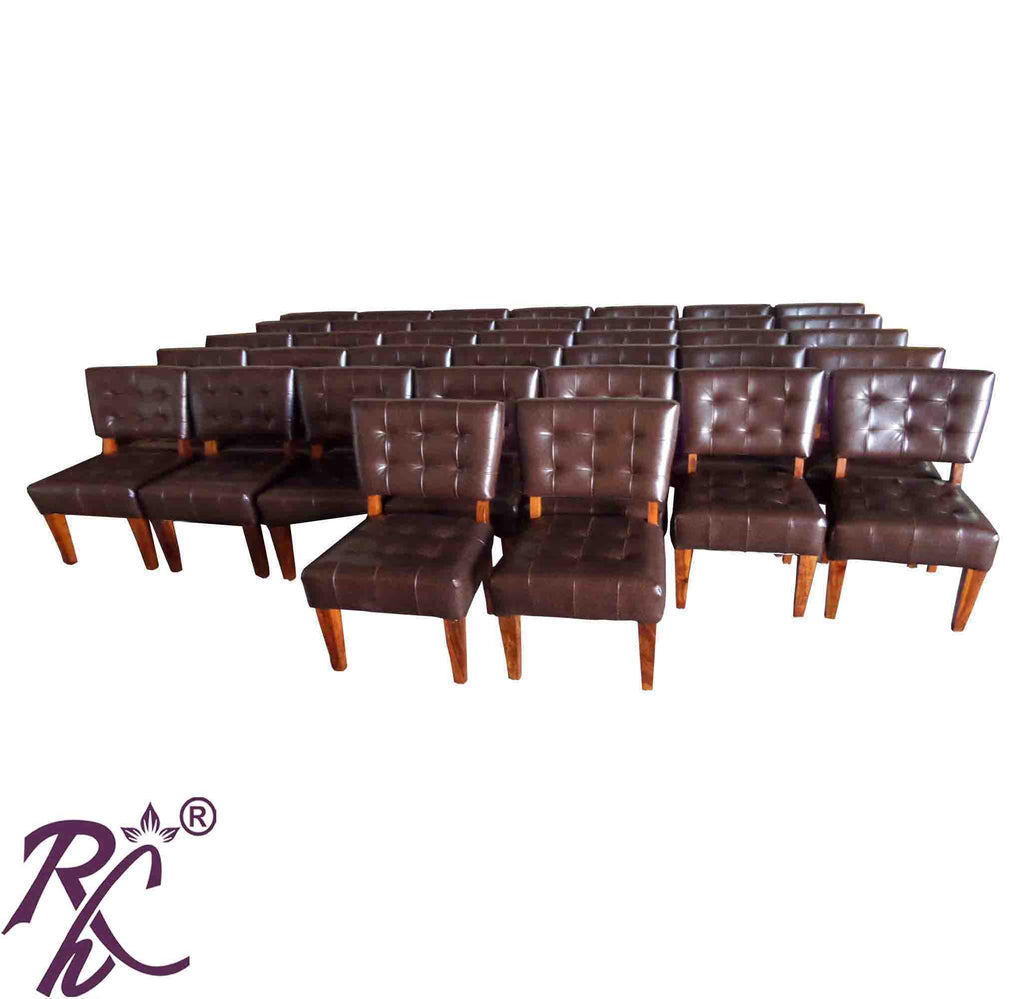 Wooden Hotel & Restaurant Leatherite Chair
