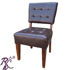 Wooden Hotel & Restaurant Leatherite Chair