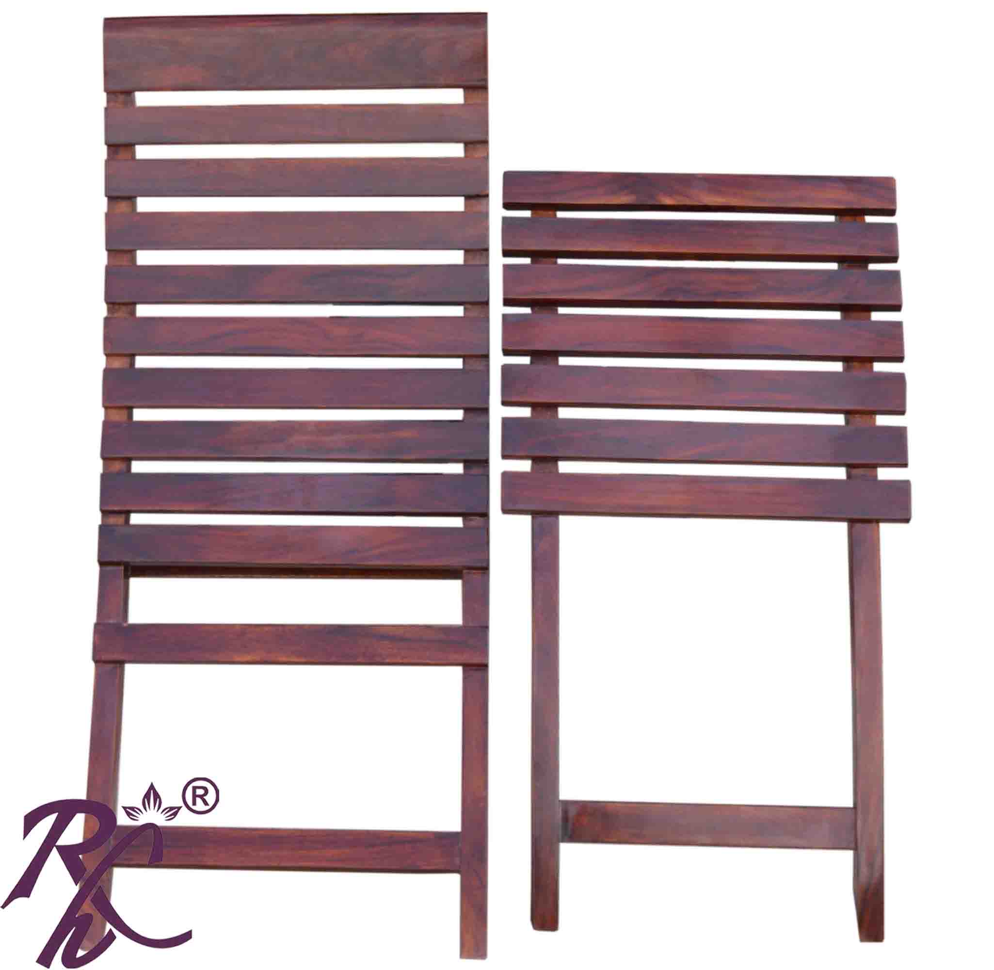 Solid Wood Folding Garden Chair set of (2 pieces)