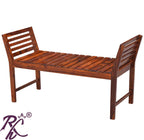 Solid Wood Stripe Design 2 Seater Chair