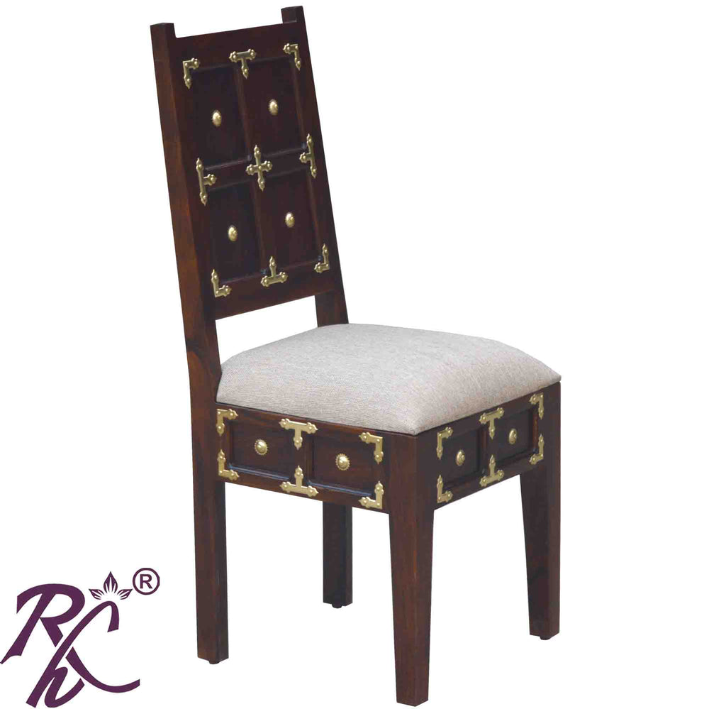 Solid Wood L+T Brass Work Chair set of (2 pieces)