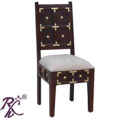 Solid Wood L+T Brass Work Chair set of (2 pieces)