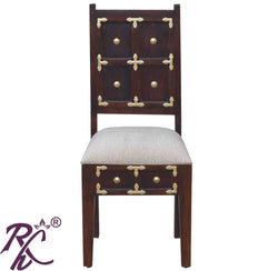 Solid Wood L+T Brass Work Chair set of (2 pieces)