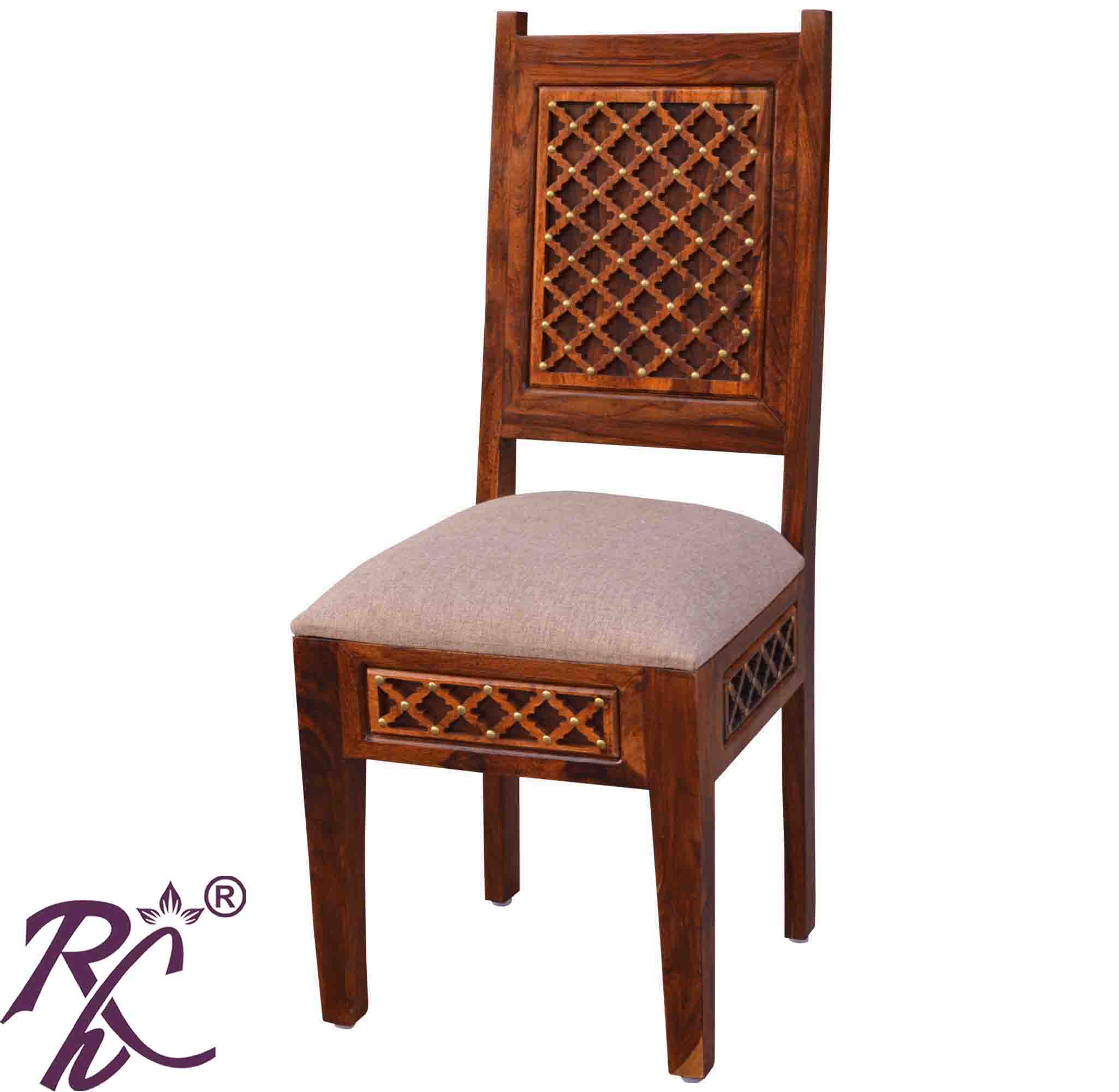 Wooden Jiksa Jali Design Dining Chair ( 2 Pcs. Set )