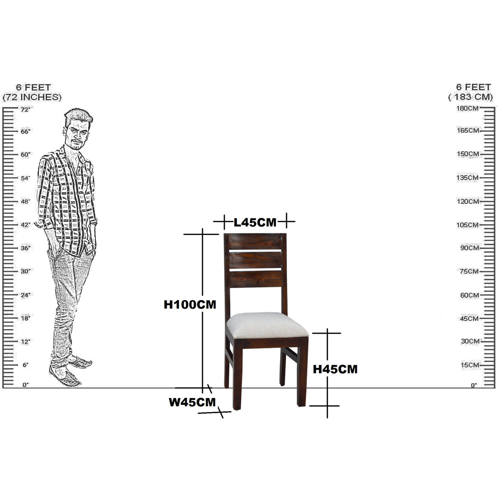Solid Wood High Back Dining Chair set of (2 pieces)