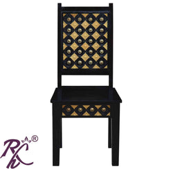Solid Wood Brass Bakhra Dining Chair set of (2 pieces)
