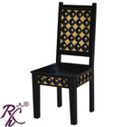 Solid Wood Brass Bakhra Dining Chair set of (2 pieces)
