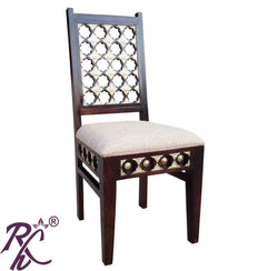 Solid Wood Brass Bakhra Dining Chair set of (2 pieces)