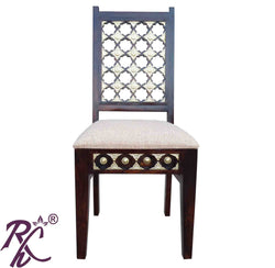 Solid Wood Brass Bakhra Dining Chair set of (2 pieces)