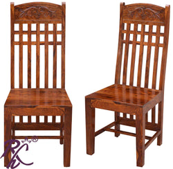 Solid Wood Wooden Carving Chair Set of ( 2 Pcs. )