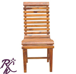 Solid Wood Stripe Design Chair Set of ( 2 pcs. )