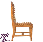 Solid Wood Stripe Design Chair Set of ( 2 pcs. )