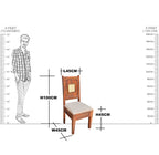 Solid Wood Big Peacock Brass Work Chair Set of ( 2 Pcs. )