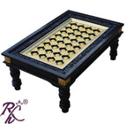 Solid Wood Brass Coffee Table