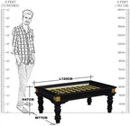 Solid Wood Brass Coffee Table