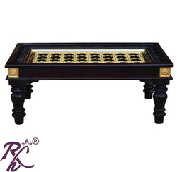 Solid Wood Brass Coffee Table