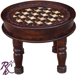 Solid Wood Round Shape Coffee Table Small