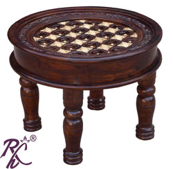 Solid Wood Round Shape Coffee Table Small