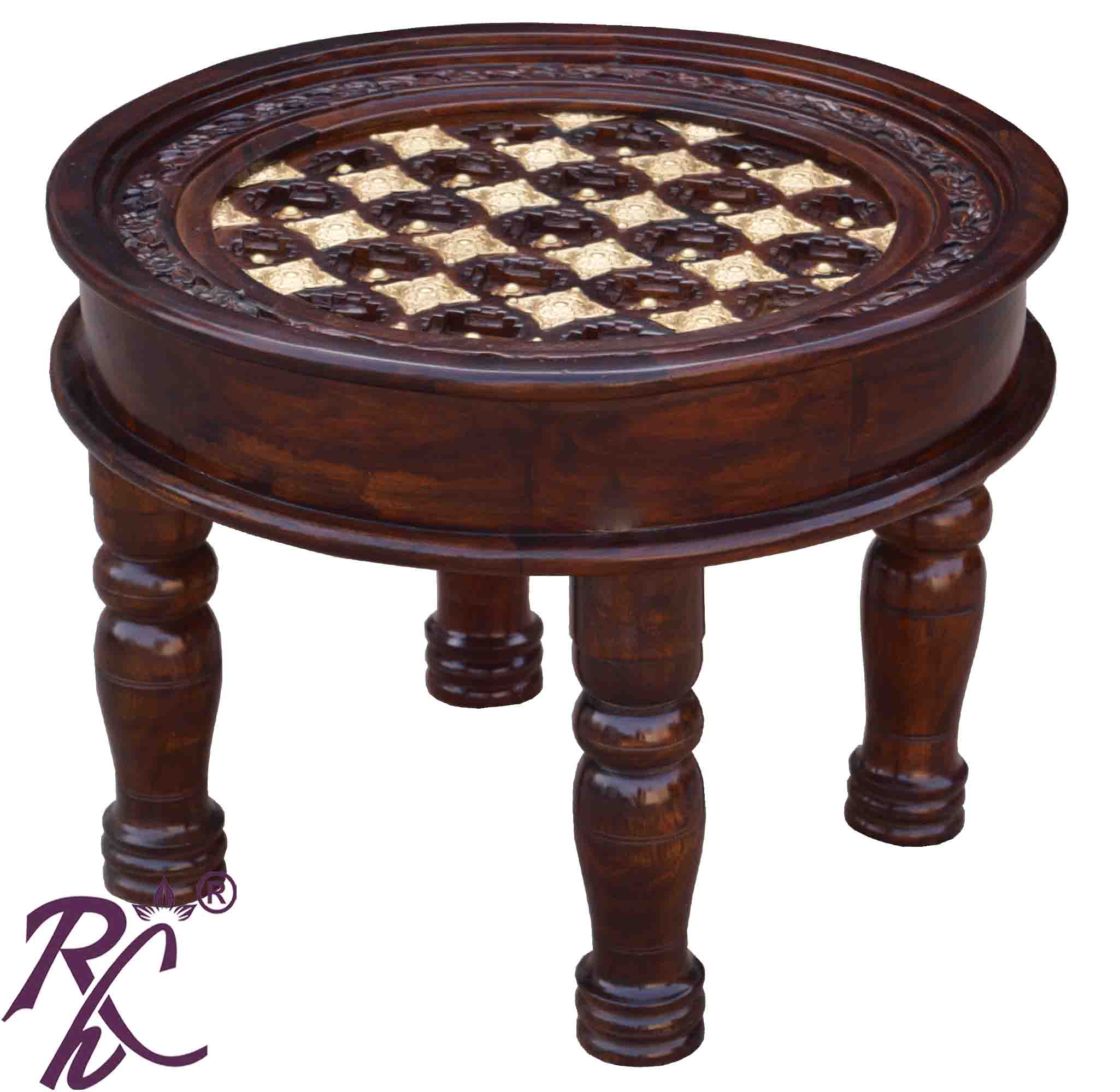 Solid Wood Round Shape Coffee Table Small