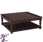 Solid Wood Square Shape Jiksa Jali Center Table Big