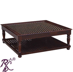 Solid Wood Square Shape Jiksa Jali Center Table Big