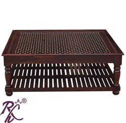 Solid Wood Square Shape Jiksa Jali Center Table Big