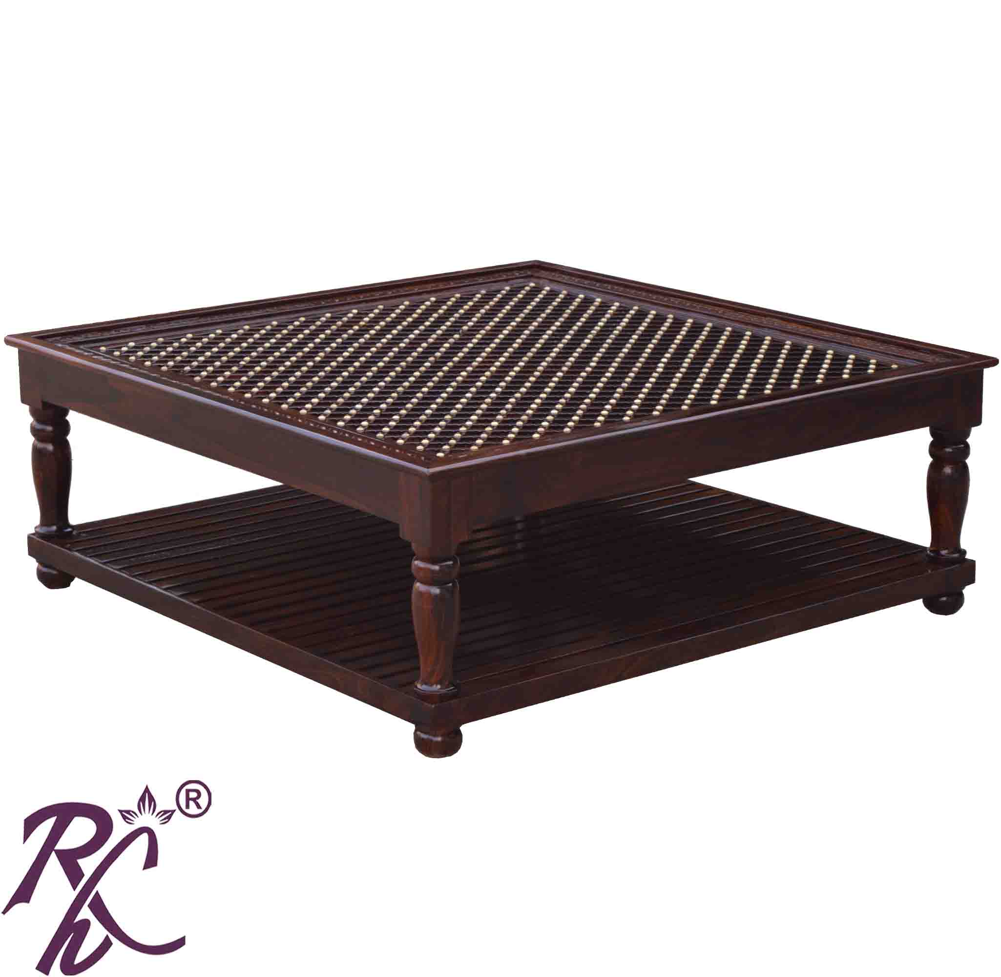 Solid Wood Square Shape Jiksa Jali Center Table Big