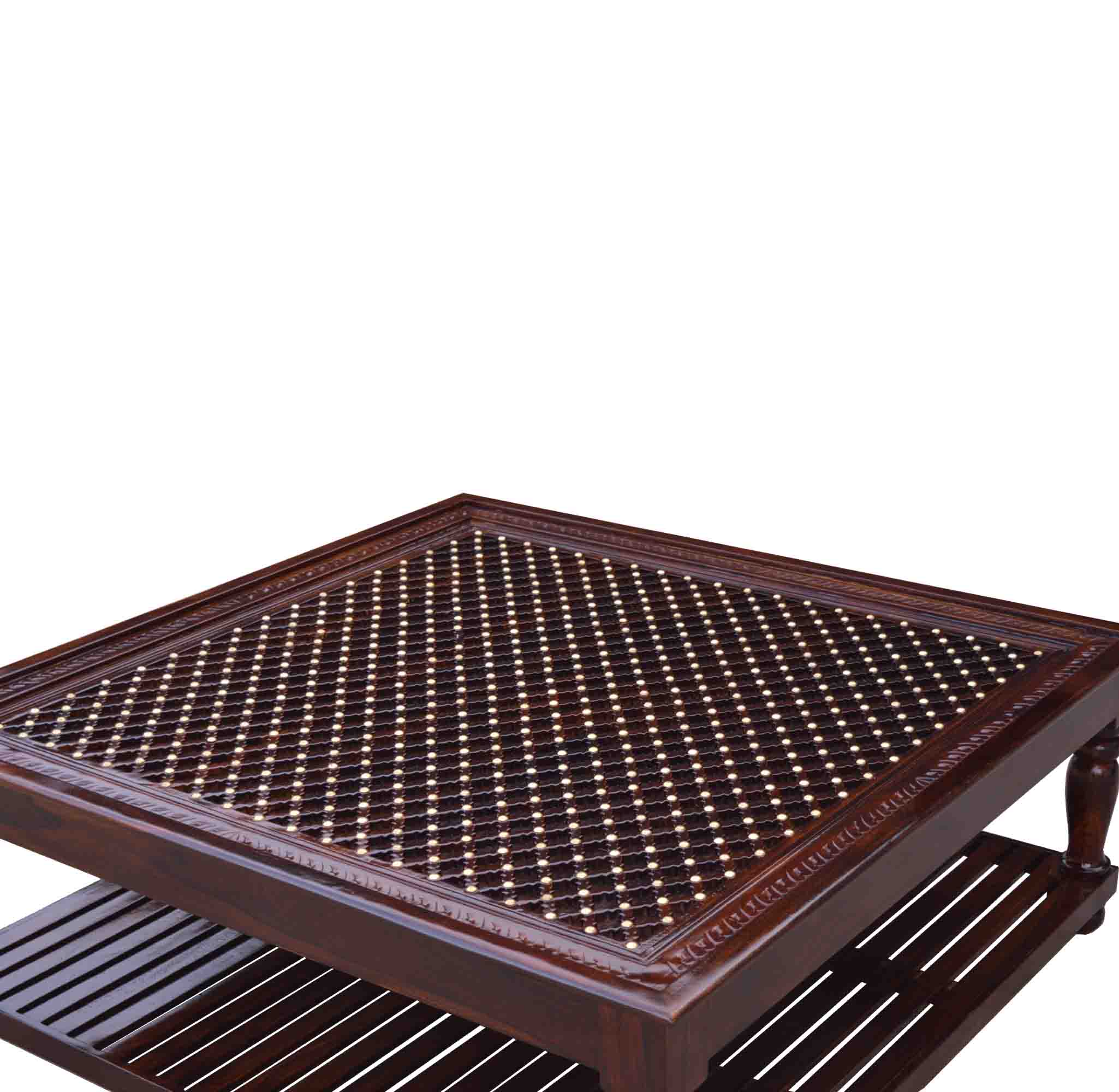 Solid Wood Square Shape Jiksa Jali Center Table Big