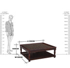 Solid Wood Square Shape Jiksa Jali Center Table Big