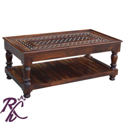 Solid Wood Brass Coffee Table S