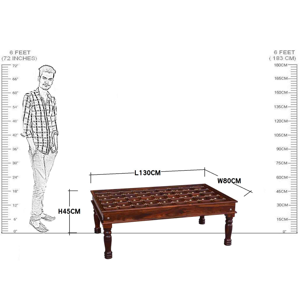Solid Wood Small L+T Design Coffee Table