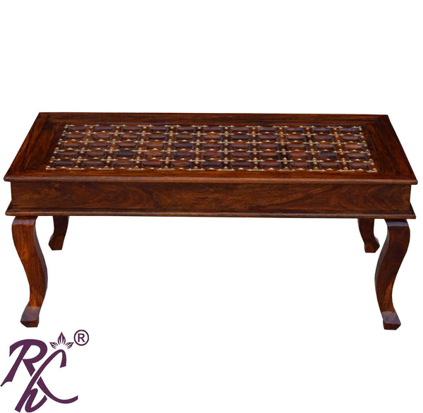 Solid Wood Center Table L+T Design - RAJ HANDICRAFT