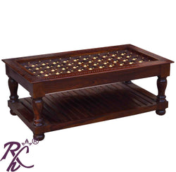 Solid Wooden Wood Bakhra Design Coffee Table S