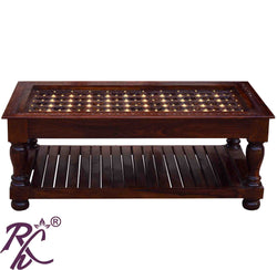 Solid Wooden Wood Bakhra Design Coffee Table S