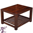 Solid Wood Voted Rectangular Shape Center Table With Shelf