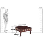 Solid Wood Tiles Design Coffee Table